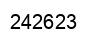 Number 242623 black image