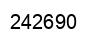 Number 242690 black image