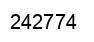 Number 242774 black image