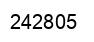 Number 242805 black image