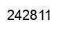 Number 242811 black image