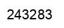 Number 243283 black image