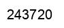 Number 243720 black image
