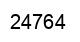 Number 24764 black image
