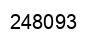 Number 248093 black image