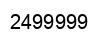 Número 2499999 imagen negro