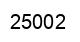 Número 25002 imagen negro