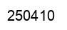 Number 250410 black image