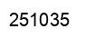 Number 251035 black image