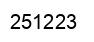Number 251223 black image