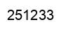 Number 251233 black image