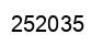 Number 252035 black image