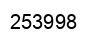 Number 253998 black image