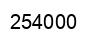 Number 254000 black image