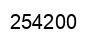Number 254200 black image