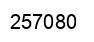 Number 257080 black image