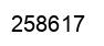 Number 258617 black image