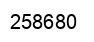 Number 258680 black image
