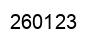 Number 260123 black image