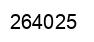 Number 264025 black image