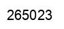 Number 265023 black image