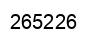 Number 265226 black image