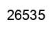 Number 26535 black image