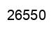 Number 26550 black image