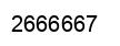 Number 2666667 black image