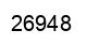 Number 26948 black image