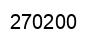 Number 270200 black image
