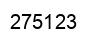 Number 275123 black image