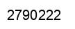 Number 2790222 black image