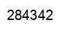 Number 284342 black image