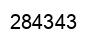 Number 284343 black image
