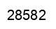 Number 28582 black image