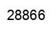 Number 28866 black image