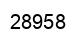 Number 28958 black image