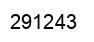 Number 291243 black image