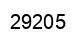 Number 29205 black image