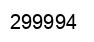 Number 299994 black image