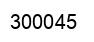 Number 300045 black image