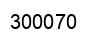 Number 300070 black image