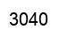 Number 3040 black image