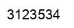 Number 3123534 black image