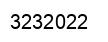 Number 3232022 black image