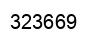 Number 323669 black image