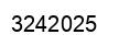 Number 3242025 black image