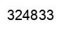 Number 324833 black image