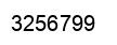 Number 3256799 black image